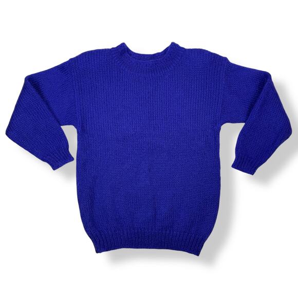 Women's Cozy Blue Sweater - Picture 14 of 16